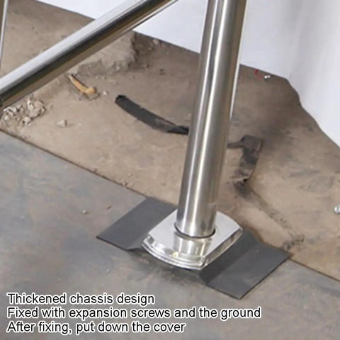 Rock Solid Stainless Steel Swing Gate For Grocery Stores And Warehouses Featuring Smooth Automatic Closing Safety Rail with thickened chassis