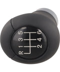 Stylish Red LED 6-Speed Gear Shift Knob For BMW E30 E36 E46 E60 E90 With Cool Glowing Light, ABS Handle For Smooth Manual Shifting And Easy Car Interior Upgrades Tonight black 6-speed manual shift knob, ABS, front view