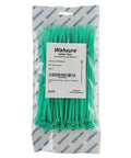 Heavy Duty 8 Inch Green Cable Zip Ties 100 Pack For Indoor Outdoor Use in packaging