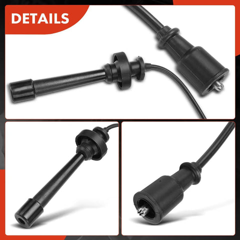 Two Ignition Coils With Two Wires For Mitsubishi Outlander 2003 Mirage 1997 2002 Lancer Eclipse Galant And Chrysler Sebring Dodge Stratus 1.8L 2.0L 2.4L Replacement Set showing connector details