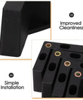 Close-up of L Shaped Plastic Sofa Legs 4 Pack With M5 Screws showing design details and holes for easy installation.