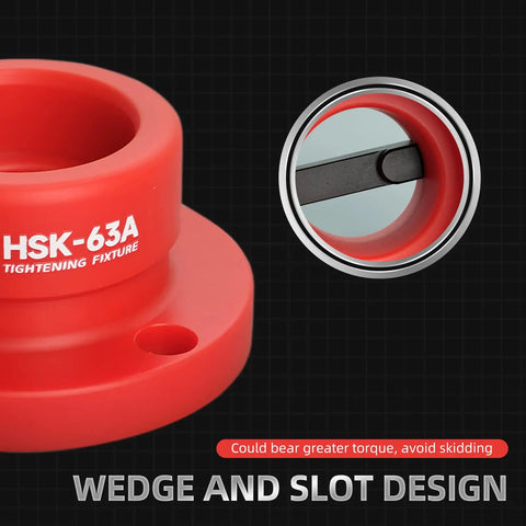 HSK50A Tool Holder Tightening Fixture For Universal CNC Equipment With Aluminum Alloy Construction close-up on anti-skid design