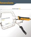 Heavy Duty Quick Release Pocket Hole Clamps Pair Featuring Lock Tight Right Angle Vise Grips, 12" overall length with Ergo Grip handle.