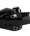 Close-up of Universal Backhoe Thumb Attachment For 3.25 Inch Boom Width with black powder-coated steel and bolt-on design.