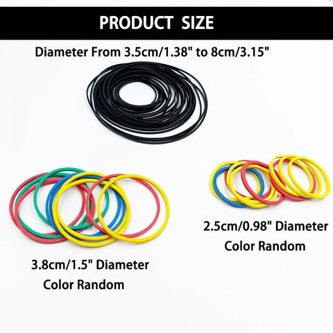 48 Pcs Pulley Belts For RC Cars And Robots, Rubber Transmission Drive Belts With Mixed Colors, sizes 25mm and 38mm shown