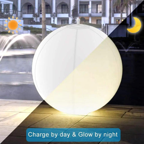 Inflatable Solar Floating Pool Lights Glow Globes 14 Inch Waterproof IP68 LED Lit Color Changing Night Lights for pool at night