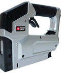 Side view of Workhorse Crown Stapler With Dual Trigger Safety, Oil Free Operation And All Day Comfort on white background.