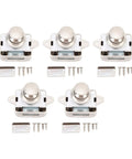Push Button Cabinet Latch For RVs And Yachts, Zinc Alloy Cupboard Door Lock With Screws And Spare Cap, Pearl Nickel Finish