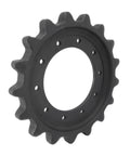 Heavy Duty Drive Sprocket For Heavy Equipment Undercarriage with 10 bolt holes and 17 precision teeth, rugged steel design.