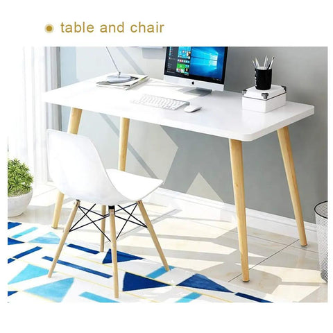 White desk with computer and solid wood furniture legs set for beds desks chairs and sofas eco friendly natural wood feet with built in floor protection mat