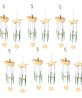 Paint Your Own Wood Wind Chimes Craft Kit With Twelve Unfinished Wind Chimes Featuring Circle Heart And Star Designs