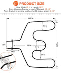Oven Bake Element WB44T10011 Replacement For Kenmore GE Ovens with dimensions and mounting details