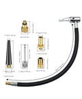 Heavy Duty Rubber And Copper Air Pump Extension Hose Fits Car Bike Tire Valve With Quick Connect Release Guarantees High Pressure Performance Without Deforming So You Can Fix Flat Tires Fast Using Pro Parts Reliable For Every Trip You Take Out, 30cm hose
