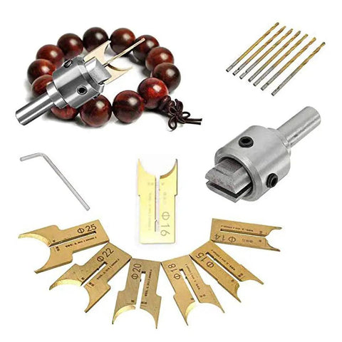 Bead Maker Drill Bit Set Pro Grade 6 To 25 Mm Carbide Ball Blade Milling Cutter Kit 24 Piece Cemented Carbide Bead Making Tools