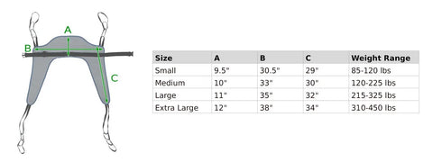 Toileting Transfer Sling With Torso Belt For Elderly Patients Comfy Polyester Lift Sling Size Chart