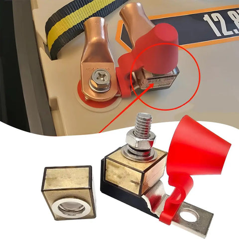 Dead Solid 60 Amp Car Marine Battery Terminal Fuses with IP66 waterproof design, showing connectors and covers.