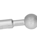 Rugged Spherical Wood Carving Burr Tungsten Carbide Teeth 10 Millimeter Hole Fits 100 Angle Grinder with detailed textured ball.