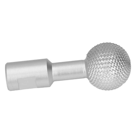 Rugged Spherical Wood Carving Burr Tungsten Carbide Teeth 10 Millimeter Hole Fits 100 Angle Grinder with detailed textured ball.