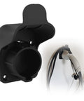 Outdoor EV Charger Wall Mount with Rain Cover and Cable Hanger, Waterproof SAE J1772 Holder for Car Chargers, wall installation