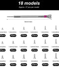 18 models of micro screw dimensions for 500 Pack Must Have Self Tapping Micro Screws M1.2 M1.4 M2 For Eyewear Watches Laptops And Electronics Stainless Steel Multi Purpose Repair Kit.