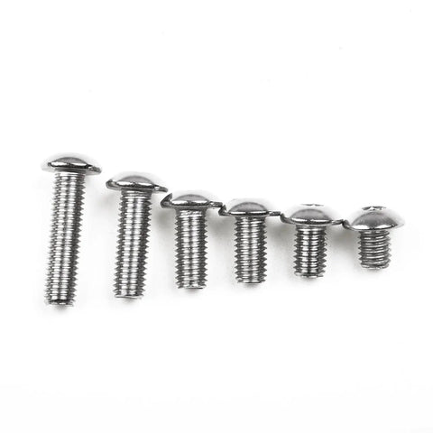 Stainless steel hex button head bolts from 900 Piece Stainless Steel Screw And Nut Kit With Washers For M3 And M5 Hardware Assortment