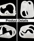 Kyuionty white 1/4–1/2 in plastic tubing clamps, adjustable lab pinch valve hose clamps, pack of 5