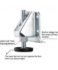 Heavy Duty Adjustable Leveling Feet For Furniture Cabinets Tables Chairs And More 4 Pack With L-Mount Brackets, 0.4 Inch Shaft, Adjustable Height Up To 2.5 Inches, Free Swivel, Sturdy Leveling Supports For Home Office Workshop - metal bracket with foot