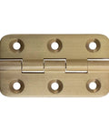 10 Pcs Brushed Nickel And Brass Color Solid Brass 2 Inch Hinge 270 Degree Small Furniture Hinge With Screws For Cabinets Closets Shoe Cabinets Cupboards