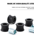 4Pcs 10mm Rear Shock Absorbing Suspension Bushing Set Rubber For Most Motorcycles Scooters ATVs UTVs Go Karts Black High Elasticity
