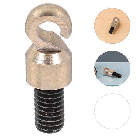 Grandfather Clock Weight Replacement Kit With Vintage Shell Hanging Hook And Nut Set M6 close-up with multiple views