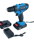 Heavy Duty 21V Brushless Cordless Drill Set With Badass Torque Two Speed Modes And Complete Screwdriver Bits For Concrete Metal Chores And Rapid Pro Diy Builds Today, featuring battery and charger.