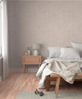 Abstract Animal Design Pvc Free Type Ii Commercial Wallpaper Featuring Matte Linen Texture Easy Paste To Paper Install in a bedroom.
