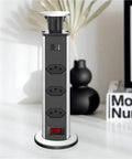 Pop Up Desk Organizer Power Strip With Usb Type C Charging And Multiple Sockets, Hidden Socket Design Keeps Your Battlestation Sleek And Tidy.