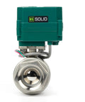1-1/2 Inch Motorized Ball Valve With Full Port 304 Stainless Steel NSF Certified For Drinking Water Use Built To Last Workhorse 9-24V AC DC 2 Wire Auto Return Normally Closed