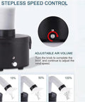 Desktop Soldering Fume Extractor With Pro Grade Suction, showing adjustable air volume and knob for speed control.