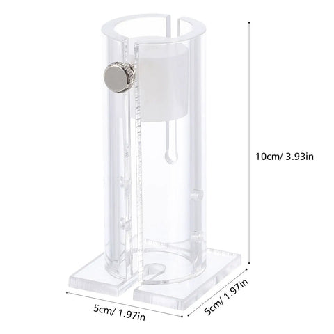 Acrylic Mouse Restrainer With Adjustable Sliding Plugs For Keeping 15 To 35 Gram Rodents Locked In During Procedures With No Fuss And Rock Solid Lab Setup, 10cm tall clear design.