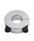 Top Aluminum Double Split Clamp Collar 13mm 20mm Shaft Lock Bore Machine Motor Strong Grip Anodized Durable Shop Garage DIY Simple Setup Sweet Deal For Home Or Workshop Use. 13mm aluminum split shaft lock collar with cap screws, front view