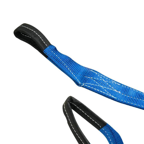 Zero Hassle Heavy Duty Tow Strap 3 X 30 Ft With 30K Lb Break Strength For Smooth Car And Rv Towing Includes Snug Storage Bag And Non Marking Hitch Loops Rock Solid Woven Polyester Tie Down Gear