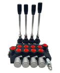 Four Spool Hydraulic Control Valve With 13 GPM Max Flow And 4500 PSI Rating For Small Tractors, Loaders