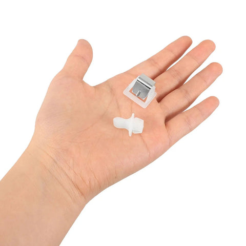 Six Set Dryer Door Latch Strike Kit For Washing Machines And Dryers Replacement Parts White Plastic And Stainless Steel Durable Easy Installation Precise Fit For Home Appliances hand-held white plastic and stainless steel latch