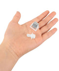 6 Piece Dryer Door Latch Kit Replacement for Washing Machines and Dryers, Built Tough With Plastic and Stainless Steel, Boosts Drying Performance, Includes Door Catch Plates, Lid Latch, Door Locking Mechanism, Hassle Free Upgrade; small plastic and stainless steel latch shown in hand