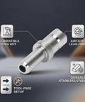 Top Shelf Stainless Steel Milk Hose Connector Fits Most Coffee Makers heavy duty connector with durable stainless steel, tool-free setup.