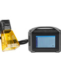 30W Portable Fiber Laser Engraver Handheld Marker For Metal, 100x100mm Marking Area, showing machine and control panel