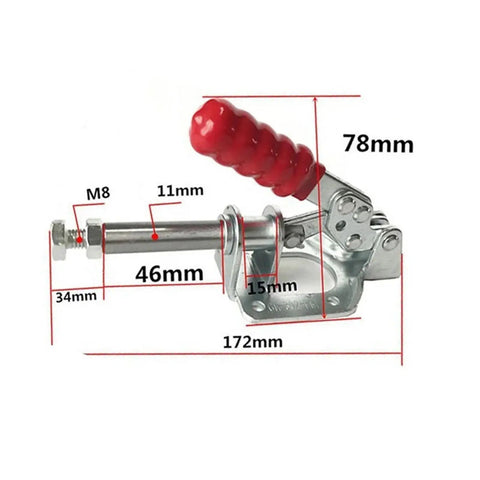 2 Pack Quick Release Toggle Clamp Set For Woodworking And Welding, Push Pull Vertical Latch Clamps, Anti Slip Hold Down For Jigs And Fixtures, Heavy Duty Grip, Easy Release, Durable Carbon Steel Build
