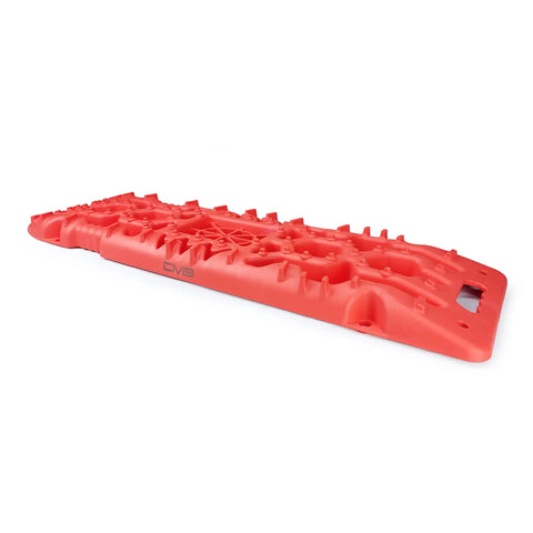 Red Beefed Up Heavy Duty Offroad Traction Boards Set Of 2 For Trucks Cars SUVs And UTVs 42 Inch Long With Deep Channels And Raised Traction Knobs
