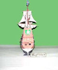 Mayflower Sailboat 1 By 60 Static Plastic Model Kit For Display Classic Ship Replica with visible sails against green background.