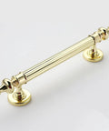 Two Pack Vintage Metal Barn Door Handles for Sliding Interior Doors and Wood Pocket Doors, Antique Gold Finish, detail view