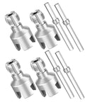 DIY Pipe Threading Tool Kit 4-Piece Heavy Duty Carbon Steel Internal and External Threader for 1/2 and 3/4 Inch PVC Pipes Home and Garden Plumbing Repair, 4-piece set