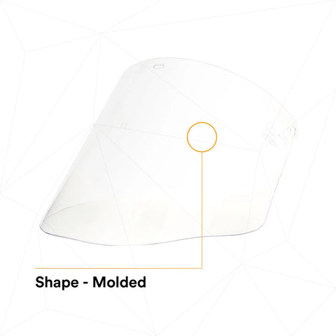 WP96 clear molded faceshield part of the H8A Ratchet Headgear With WP96 Clear Faceshield Safety System For ANSI Z87 Protection