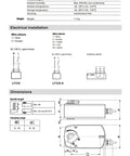Heavy Duty AC 230V Motorized Damper Actuator wiring diagram and specifications for HVAC installation.